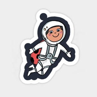 Coralie Floating in Space Sticker